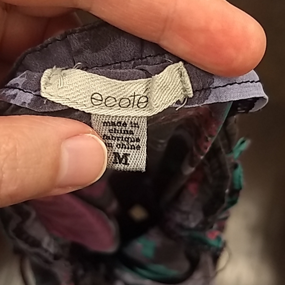 Ecote silk dress with pockets size medium - Picture 6 of 6